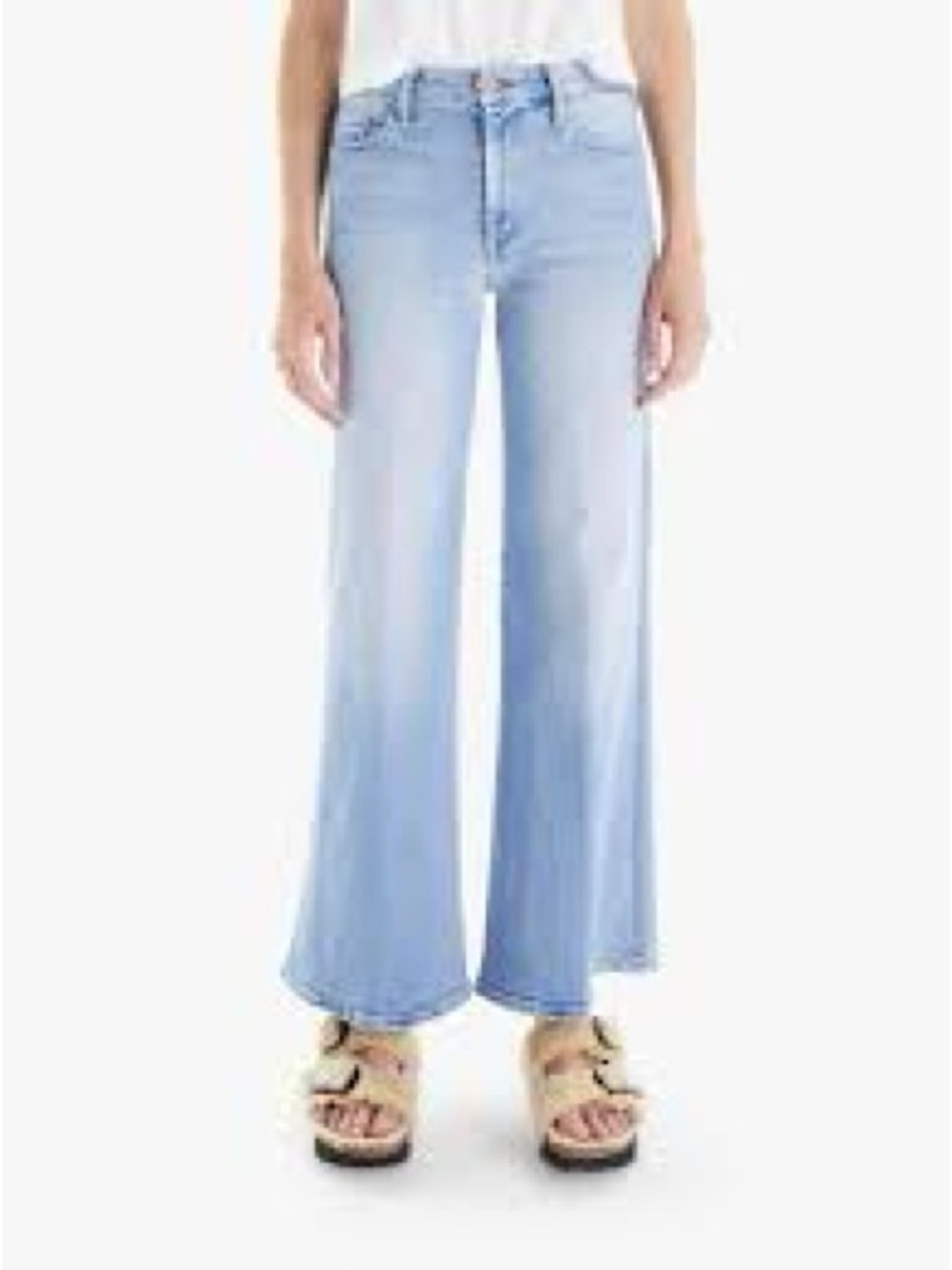 MOTHER The Roller Wide Leg Jean in California Cruiser Blue Size 27